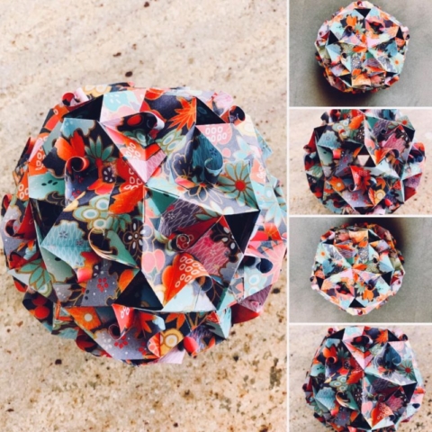 Origami, Kusudama, Easy Curls, Ekaterina Lukasheva, Multi Color