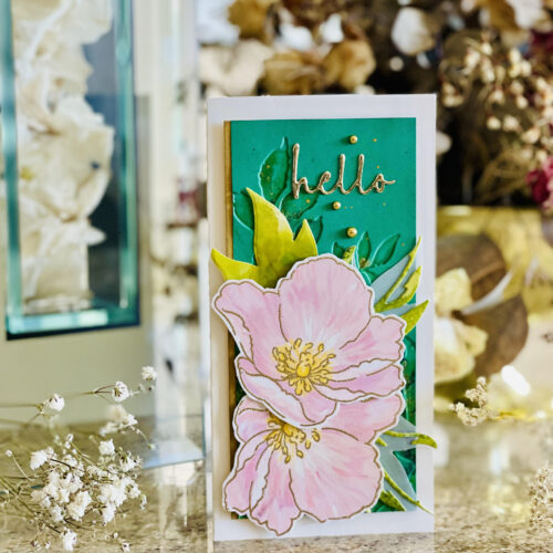 Fresh Bloom – Hello Mini Slimline Card